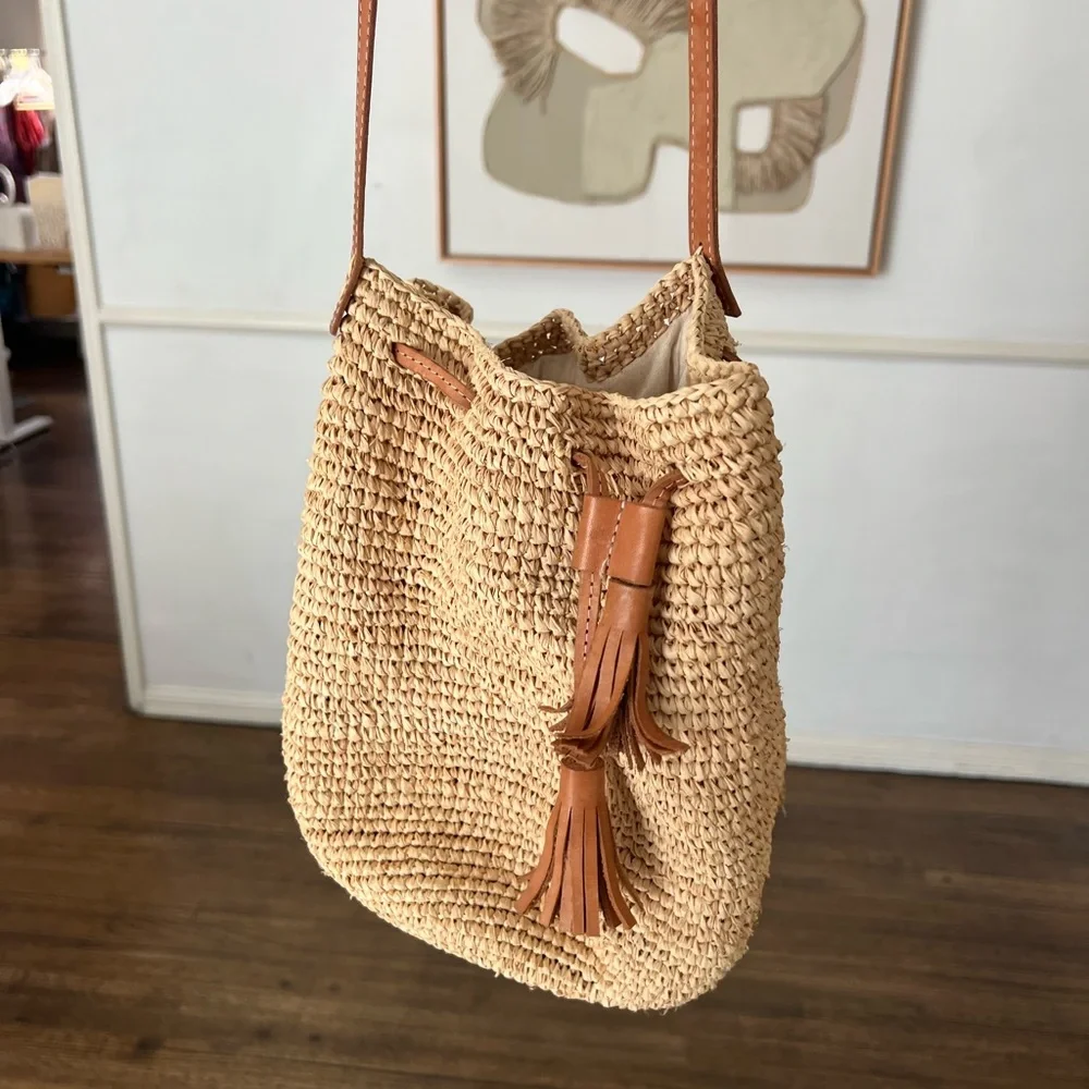 Straw Bucket Bag - Picture 2 of 4